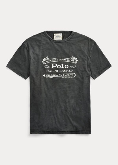 Playeras Polo Ralph Lauren Hombre Negros - Classic Fit Graphic - UMFYE8927